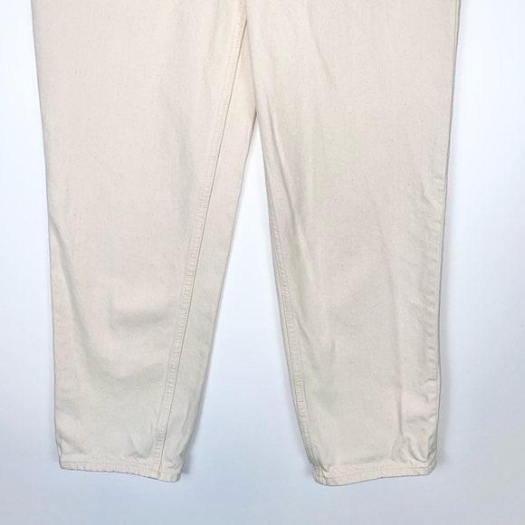 & Other Stories Straight Tapered Mid Rise Jeans in Cream 27 - Picture 3 of 8